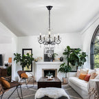Crystal 5-Light Candle Chandelier Pendant Flushmount Ceiling