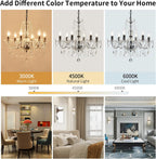 Crystal 5-Light Candle Chandelier Pendant Flushmount Ceiling
