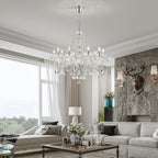 Crystal 5-Light Candle Chandelier Pendant Flushmount Ceiling