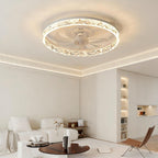 Crystal Ceiling Fans with Lights and Remote Smart