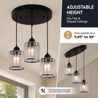 Crystal Ceiling Light Shade Modern Chandelier for Living