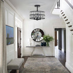Crystal Ceiling Lights 3-Light Chrome Living Room Modern