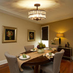 Crystal Ceiling Lights 3-Light Chrome Living Room Modern