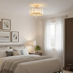 Crystal Ceiling Lights 3-Light Modern LED Chandeliers Fitting