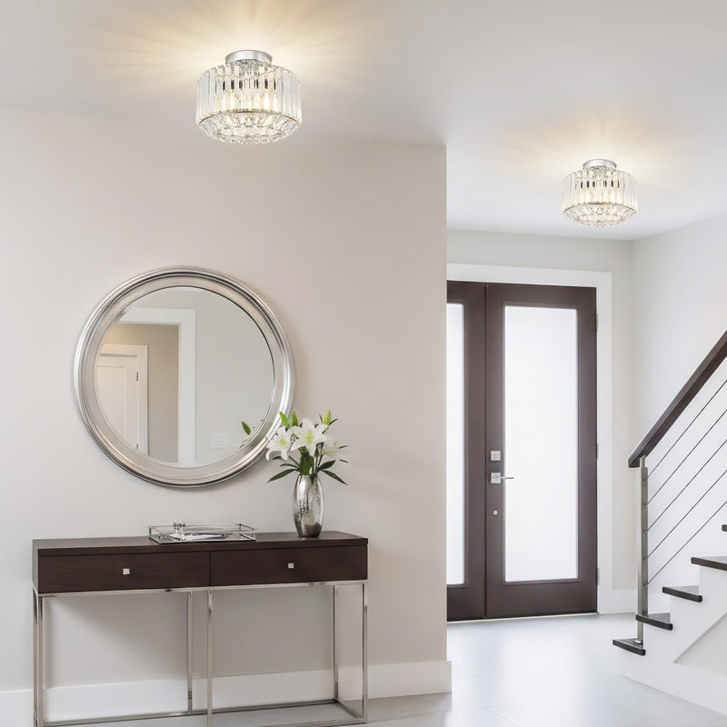 Crystal Ceiling Lights 3-Light Modern LED Chandeliers Fitting