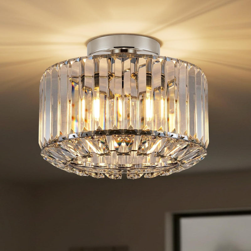 Crystal Ceiling Lights 3-Light Modern LED Chandeliers Fitting