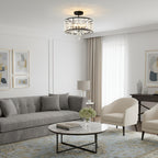 Crystal Ceiling Lights 3-Light Modern LED Chandeliers Fitting