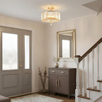Crystal Ceiling Lights 3-Light Modern LED Chandeliers Fitting