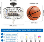 Crystal Ceiling Lights 3-Light Modern LED Chandeliers Fitting
