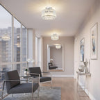 Crystal Ceiling Lights 3-Light Modern LED Chandeliers Fitting