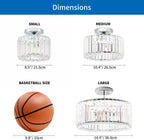 Crystal Ceiling Lights 3-Light Modern LED Chandeliers Fitting