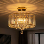 Crystal Ceiling Lights 3-Light Modern LED Chandeliers Fitting