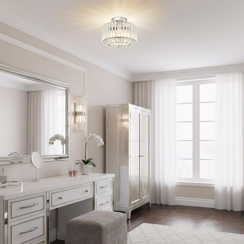 Crystal Ceiling Lights 3-Light Modern LED Chandeliers Fitting