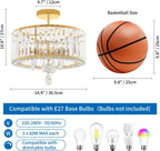 Crystal Ceiling Lights 3-Light Modern LED Chandeliers Fitting