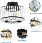 Crystal Ceiling Lights 3-Light Modern LED Chandeliers Fitting