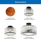 Crystal Ceiling Lights 3-Light Modern LED Chandeliers Fitting