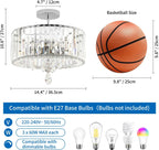 Crystal Ceiling Lights 3-Light Modern LED Chandeliers Fitting
