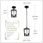 Crystal Ceiling Lights 4-Light E14 Modern Chandelier Semi