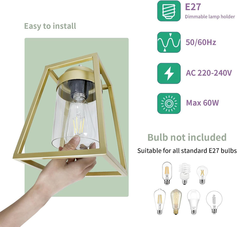 Crystal Ceiling Lights 4-Light E14 Modern Chandelier Semi