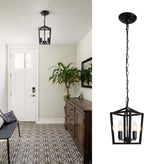 Crystal Ceiling Lights 4-Light E14 Modern Chandelier Semi