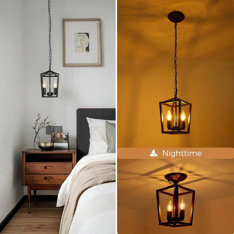 Crystal Ceiling Lights 4-Light E14 Modern Chandelier Semi