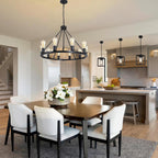 Crystal Ceiling Lights 4-Light E14 Modern Chandelier Semi