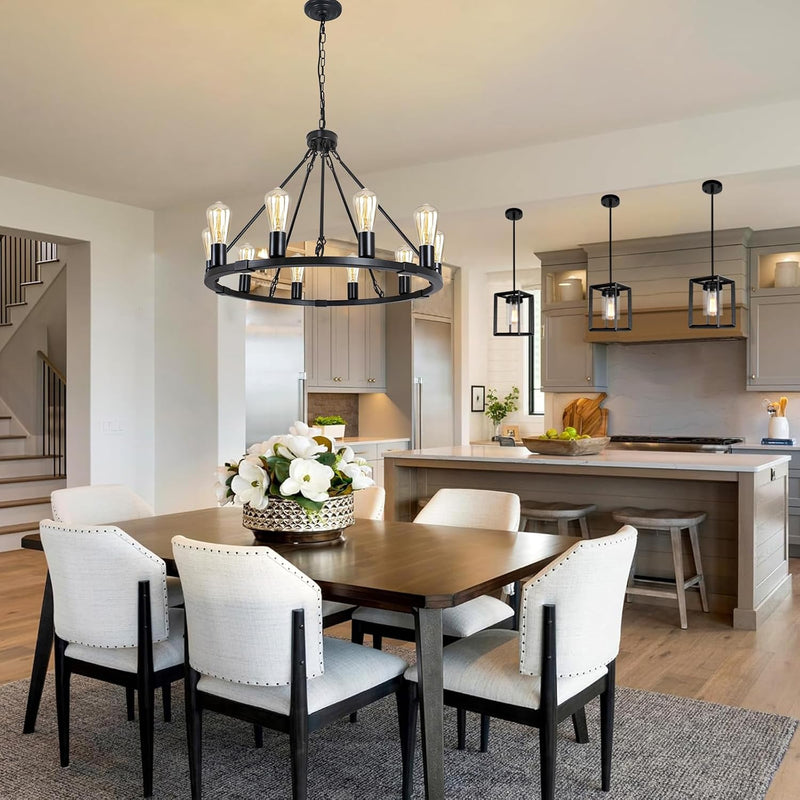 Crystal Ceiling Lights 4-Light E14 Modern Chandelier Semi