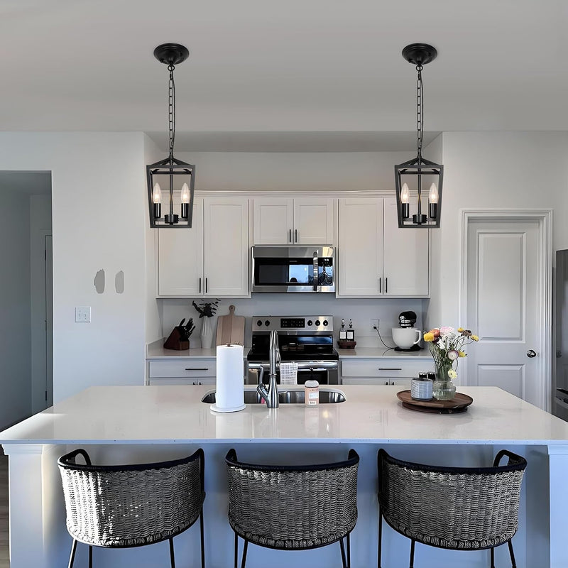 Crystal Ceiling Lights 4-Light E14 Modern Chandelier Semi