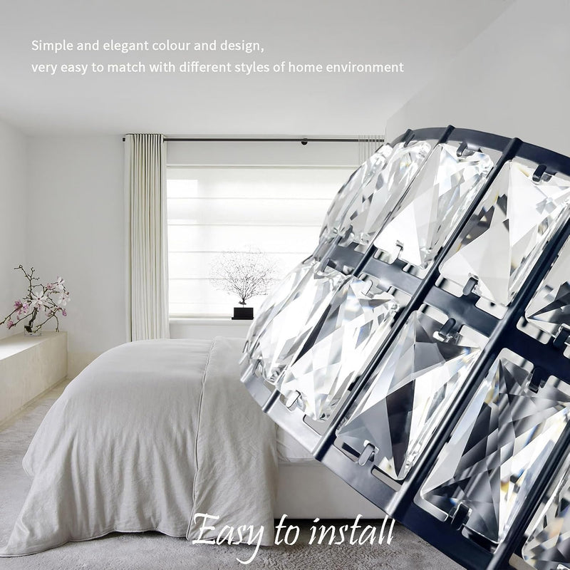 Crystal Ceiling Lights 4-Light E14 Modern Chandelier Semi