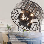 Crystal Ceiling Lights 4-Light E14 Modern Chandelier Semi