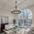 Crystal Ceiling Lights 4-Light E14 Modern Chandelier Semi