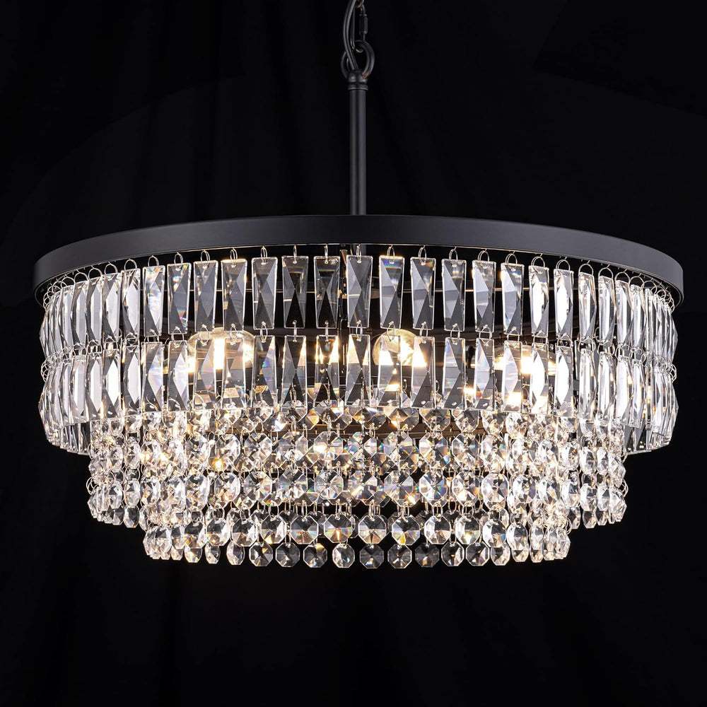 Crystal Chandelier 6-Light Modern Chandeliers for Dining Room