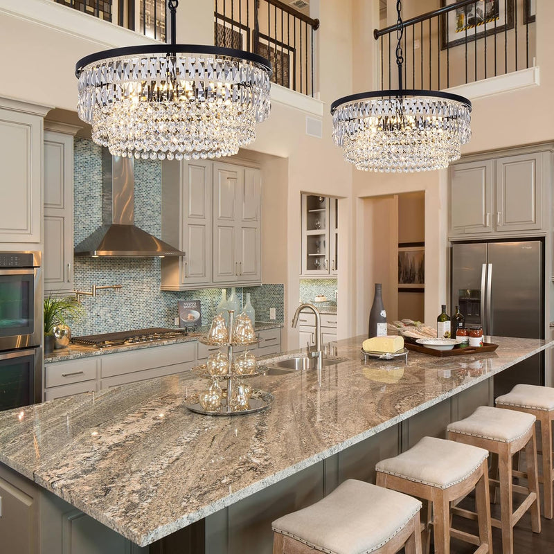 Crystal Chandelier 6-Light Modern Chandeliers for Dining Room