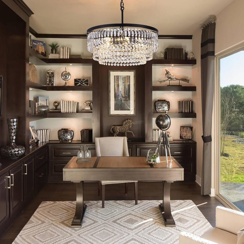 Crystal Chandelier 6-Light Modern Chandeliers for Dining Room