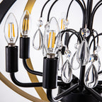 Crystal Chandelier 6-Light Pendant Light for Dining Room