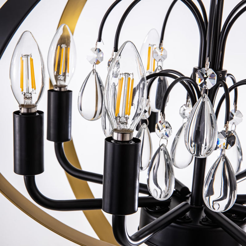 Crystal Chandelier 6-Light Pendant Light for Dining Room