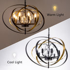Crystal Chandelier 6-Light Pendant Light for Dining Room