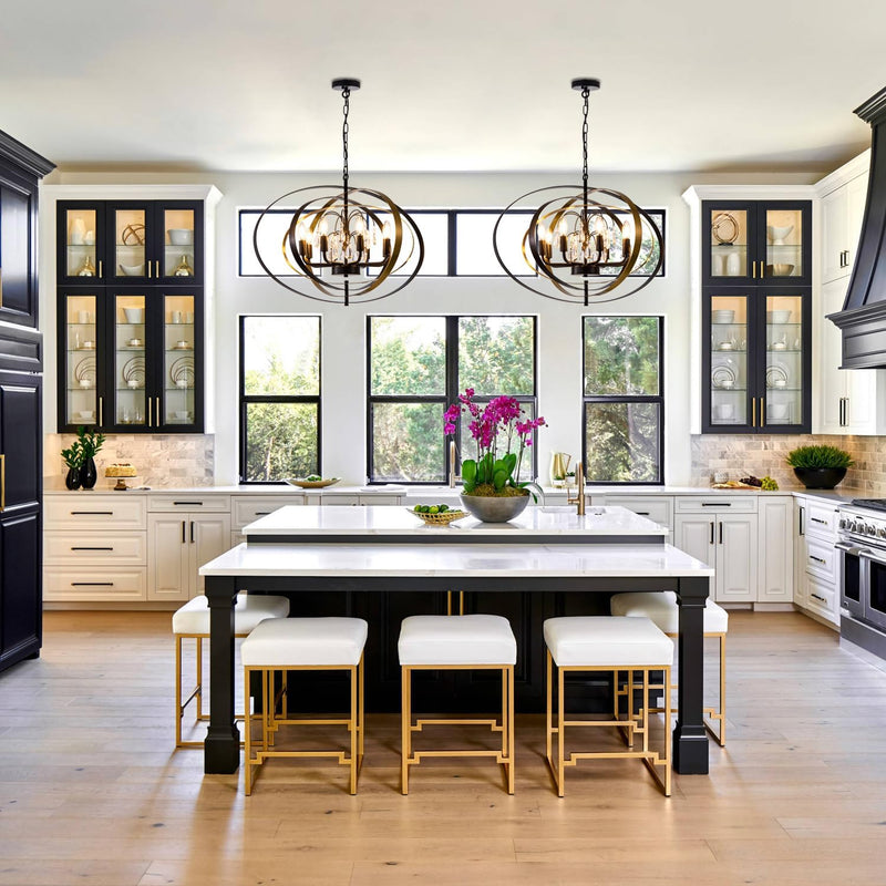 Crystal Chandelier 6-Light Pendant Light for Dining Room