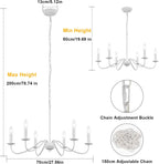 Crystal Chandelier 6 Lights Chandeliers Ceiling Modern Living