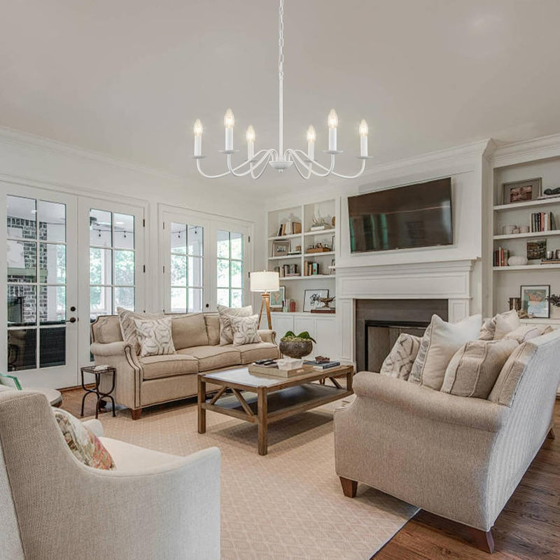 Crystal Chandelier 6 Lights Chandeliers Ceiling Modern Living