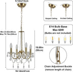 Crystal Chandelier 6 Lights Chandeliers Ceiling Modern Living