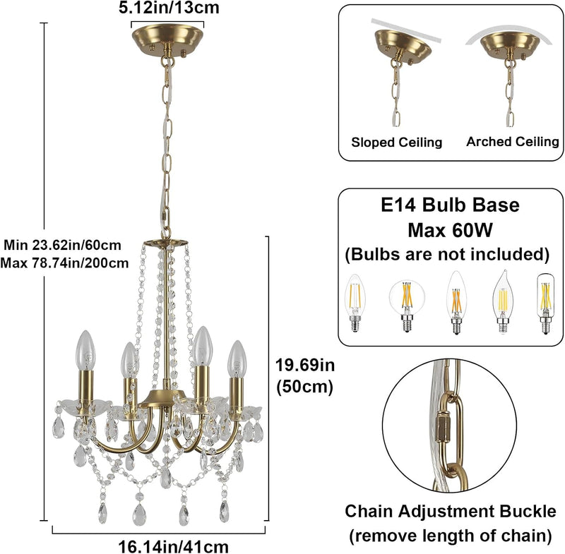 Crystal Chandelier 6 Lights Chandeliers Ceiling Modern Living