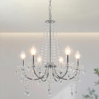 Crystal Chandelier 6 Lights Chandeliers Ceiling Modern Living