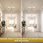 Crystal Chandelier 6 Lights Chandeliers Ceiling Modern Living