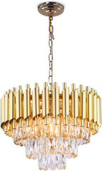 Crystal Chandelier Ceiling Light 3 Tier Round Pendant