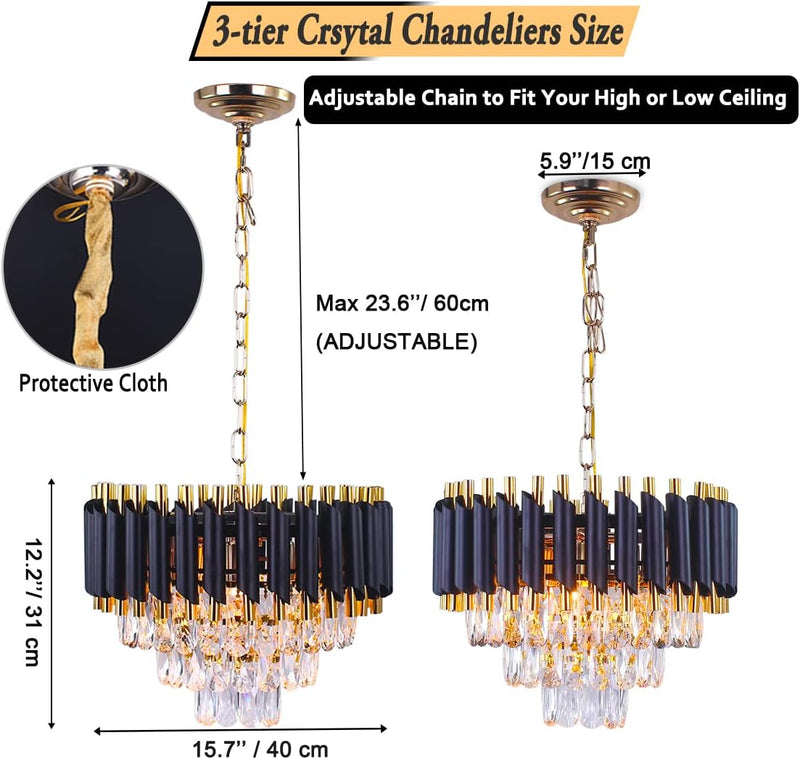 Crystal Chandelier 5-Light E14 Pendant Light