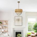 Crystal Chandelier Ceiling Light 3 Tier Round Pendant