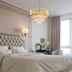 Crystal Chandelier Ceiling Light 3 Tier Round Pendant