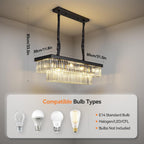 Crystal Chandelier Ceiling Light 6-Lights Modern 48CM Round