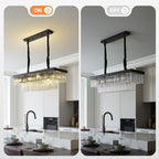Crystal Chandelier Ceiling Light 6-Lights Modern 48CM Round